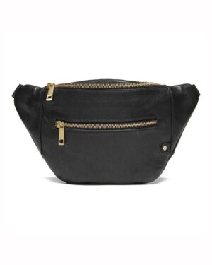 DEPECHE BLACK BUMBAG IN SOFT LEATHER