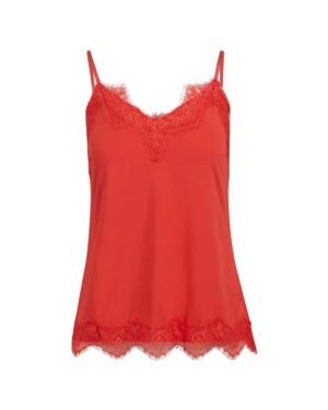 COSTER ROSIE HEART LACE CAMI - RED LIPS
