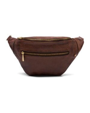DEPECHE BUMBAG IN SOFT LEATHER BRANDY