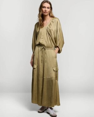 SUMMUM WOMAN SILKY TOUCH CARGO SKIRT GREEN LENTIL