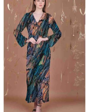 BL^NK YERALDINA DRESS MULTI VELVET