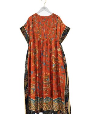 ONE HUNDRED STARS PLEAT DRESS DRAGON RUST