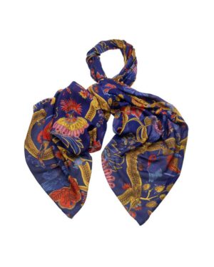 ONE HUNDRED STARS SCARF CLIMBING PEACOCK ROYAL BLUE