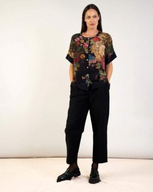 ONE HUNDRED STARS TEA BLOUSE PRIMULA BLACK
