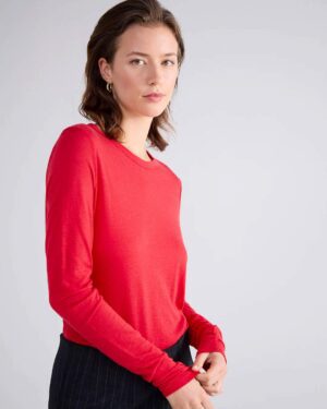 SUMMUM WOMAN SLIM-FIT TOP TRUE RED