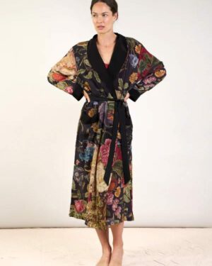 ONE HUNDRED STARS CREPE GOWN PRIMULA BLACK