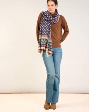 ONE HUNDRED STARS SCARF MOORISH BLUE