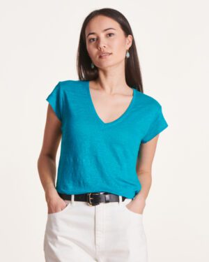LA FEE MARABOUTEE DAVIA TEE TURQUOISE