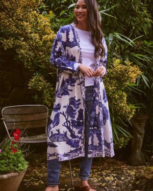 ONE HUNDRED STARS DUSTER JACKET GIANT WILLOW BLUE