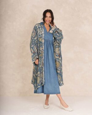 ONE HUNDRED STARS GRANDE KIMONO SUSANI BLUE