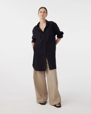 KNIT-TED POPPY LONG SHIRT BLACK