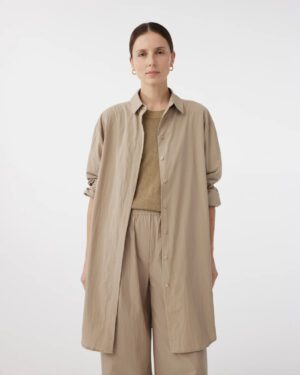 KNIT-TED POPPY LONG SHIRT KHAKI