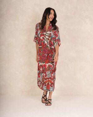 ONE HUNDRED STARS RACHEL DRESS FIESTA ORANGE