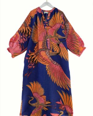 ONE HUNDRED STARS RAGLAN DRESS CRANE COBALT