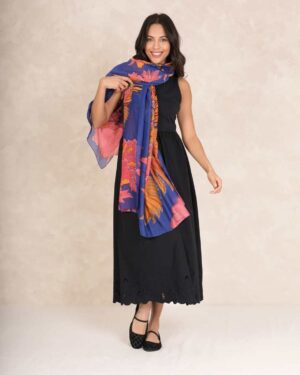 ONE HUNDRED STARS SCARF CRANE COBALT