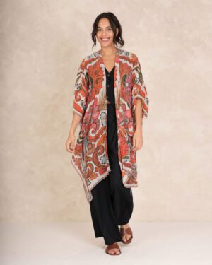 ONE HUNDRED STARS THROWOVER FIESTA ORANGE