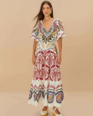 FARM RIO TROPICAL BOHO GLAM MAXI DRESS