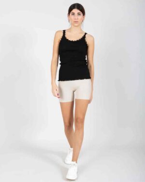 COSTER COPENHAGEN SILK LACE CAMISOLE BLACK