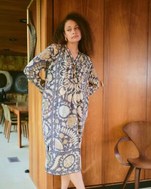 ONE HUNDRED STARS MIDI DRESS SUSANI CHARCOAL