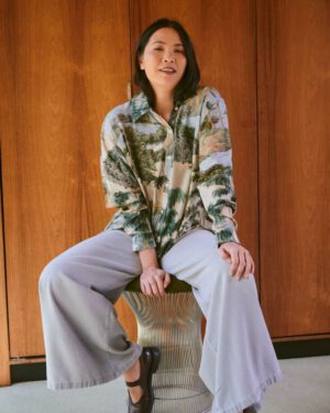 ONE HUNDRED STARS OVERSIZED SHIRT RIVERS AND TREES