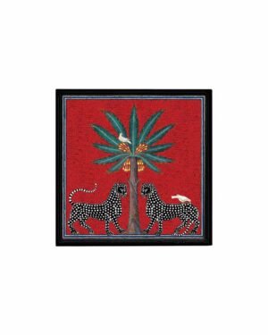 ORTIGIA SQUARE LACQUERED TRAY RED