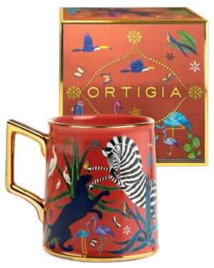 ORTIGIA TAZZAHAND DECORATED MUG CORALLO
