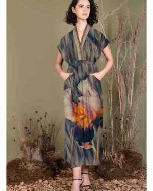 BL^NK AEDRENA DRESS WITH FLOWER PRINT