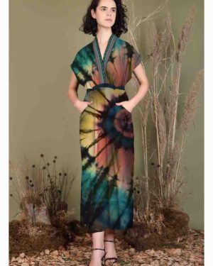 BL^NK AEDRENA DRESS TIE DYE
