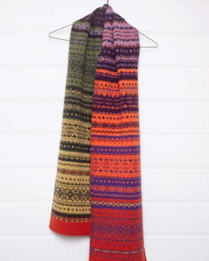 ERIBE ALLOA FAIRISLE SCARF COPPERLAND