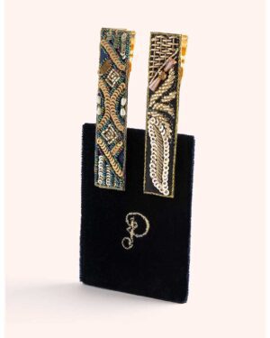 POWDER HAIR CLIPS MIDNIGHT 1920'S SPARKLE NAVY