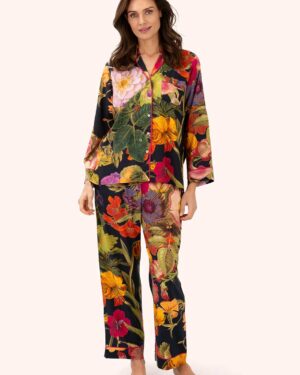 POWDER PYJAMA SUPER SOFT AUTUMN POSY MIDNIGHT