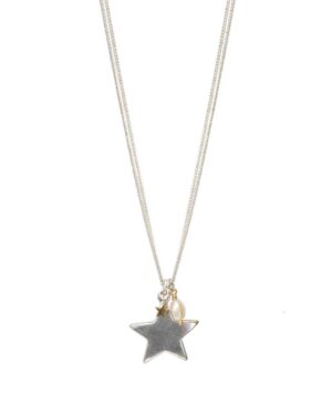HULTQUIST STAR NECKLACE SILVER AND GOLD