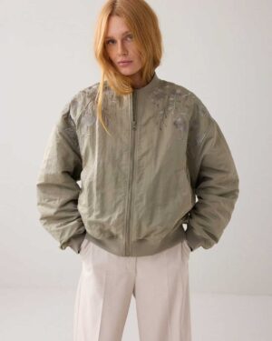 SUMMUM WOMAN BOMBER JACKET DARK CAMO