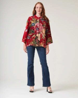 ONE HUNDRED STARS VELVET JACKET PRIMULA BERRY