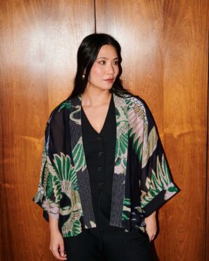 ONE HUNDRED STARS KIMONO CRANE EMERALD