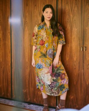 ONE HUNDRES STARS RACHEL DRESS PRIMULA GOLD