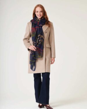 ONE HUNDRED STARS SCARF PARSLEY SEED NAVY