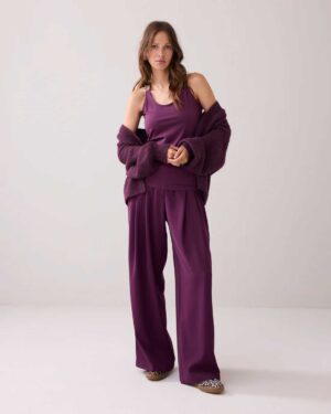 SUMMUM WOMAN BASIC SINGLET WINEBERRY