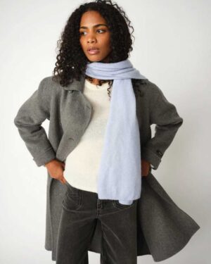 MOS MOSH MAPE KNIT SCARF BRUNNERA BLUE