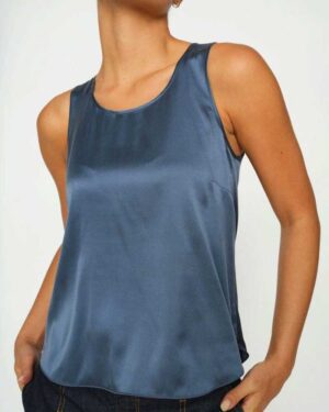 MOS MOSH ASTRID SILK TANK TOP ENSIGN BLUE