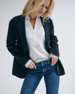 MOS MOSH KARITA WOOL BLAZER SALUTE NAVY