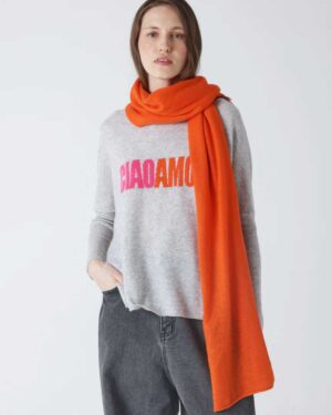 ABSOLUT CASHMERE INFINITY WRAP ORANGE NEON