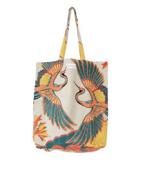 ONE HUNDRED STARS CANVAS BAG CRANE STONE