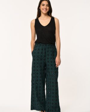 LA FEE MARABOUTEE FACOA TROUSERS GREEN/BLACK