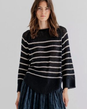 PROJECT AJ117 BOBO STRIPED KNIT BLACK