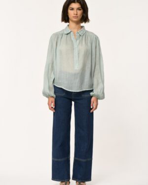 LA FEE MARABOUTEE FLOWER BLOUSE ALMOND