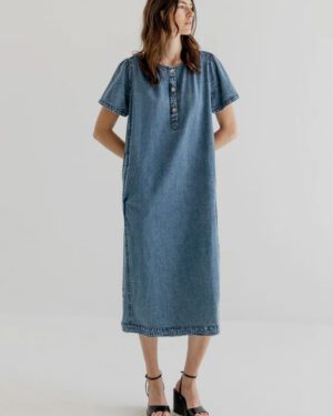 PROJECT AJ117 JENNIE DRESS INDIGO