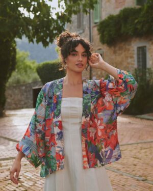 ONE HUNDRED STARS KIMONO TROPICANA BLUE