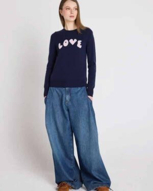 ABSOLUT CASHMERE KYLIE SWEATER NAVY