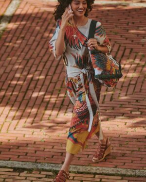 ONE HUNDRED STARS OBI DRESS CRANE STONE